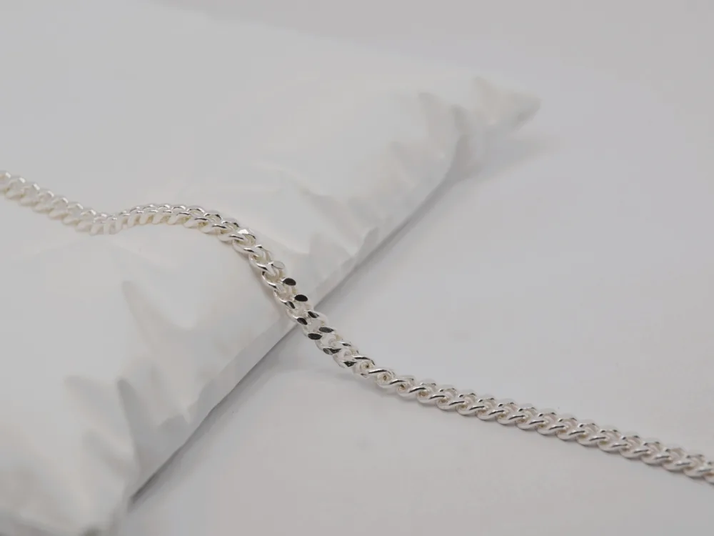 Beveled Curb Chain 925 Silver