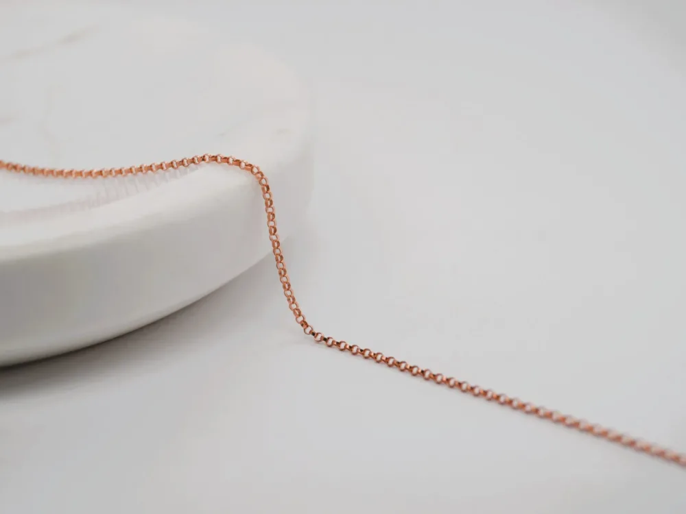 Round Rolo Chain Rose Gold Filled