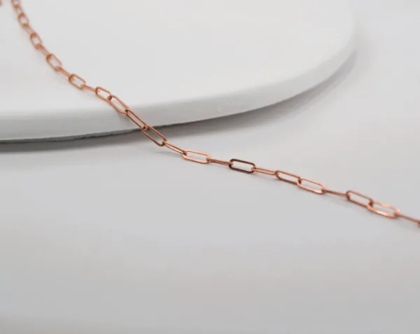 Paperclip Rose Gold Filled Chain Paperclip Rose Gold Filled Chain
