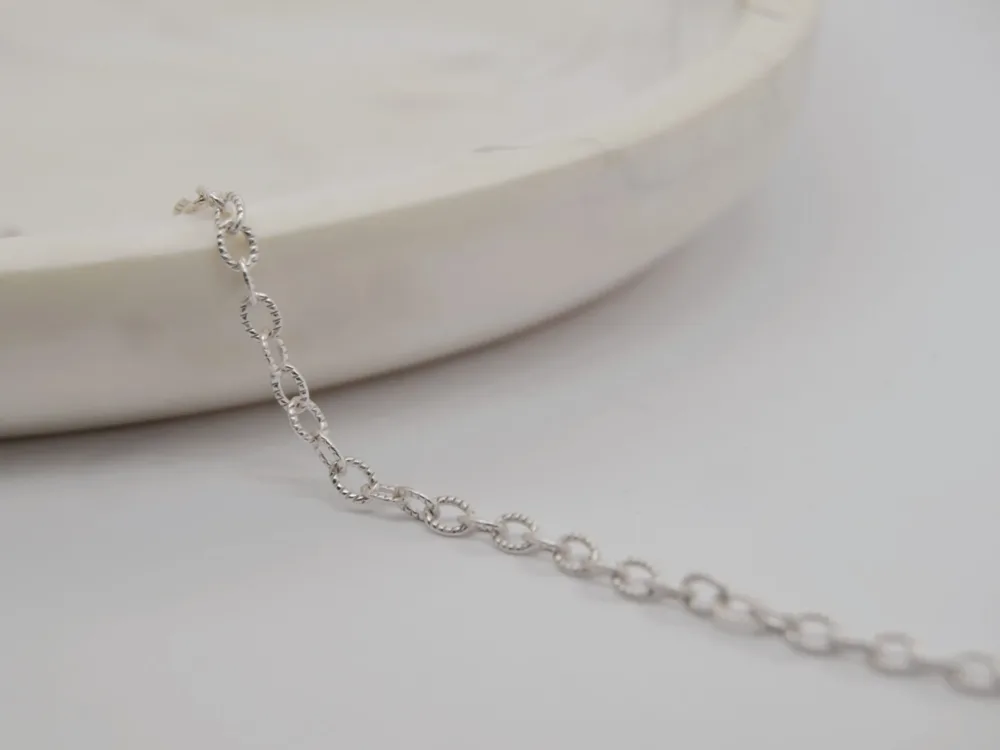 Cable Patterned Sterling Silver Cable Patterned Sterling Silver