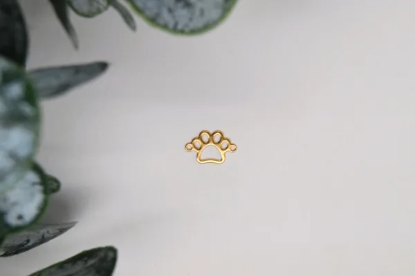 Gold Filled Dog Paw Connector Gold Filled Dog Paw Connector
