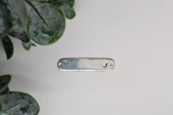 Sterling Silver Blank Heart Bar Connecter