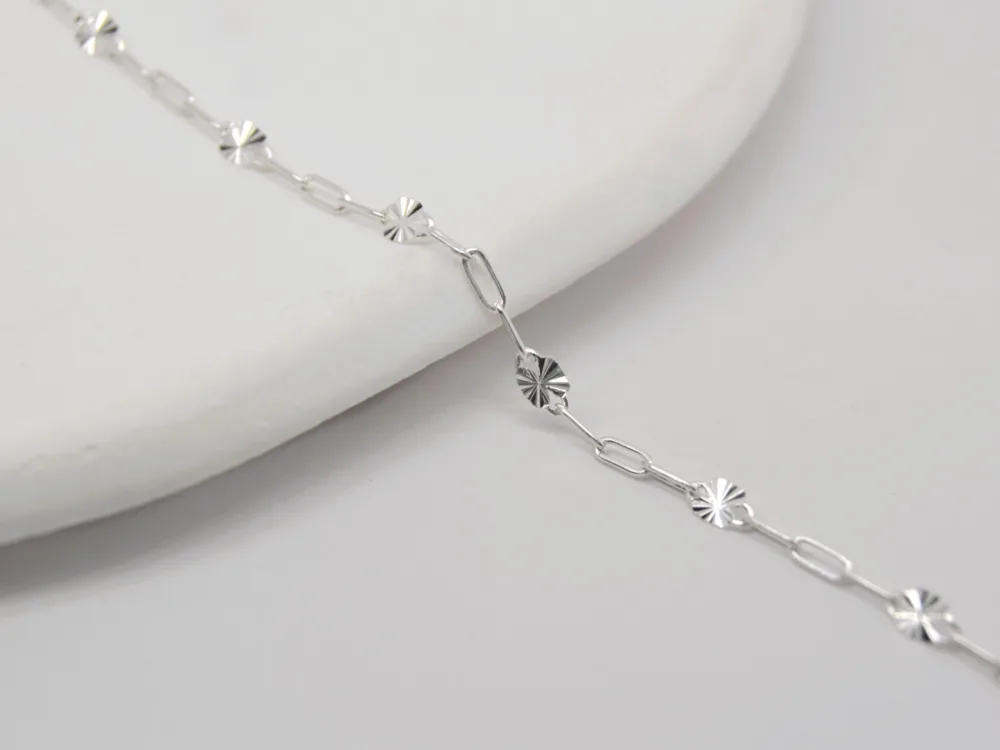 Silver Small Paperclip Spacer Chain Silver Small Paperclip Spacer Chain