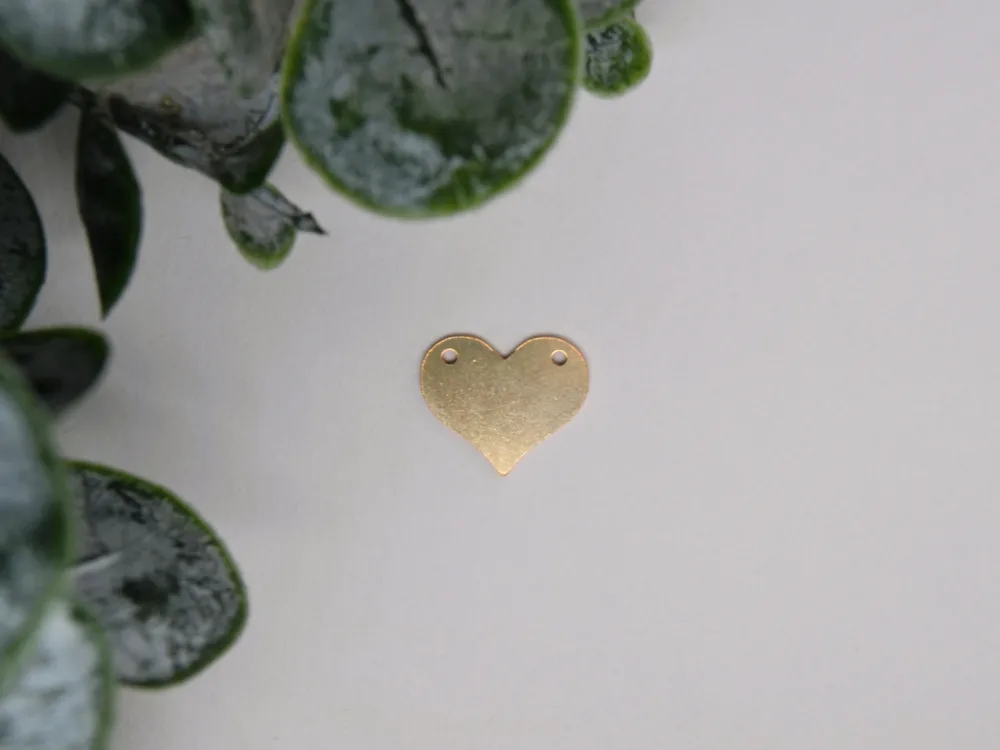 Gold Filled Blank Heart Connecter