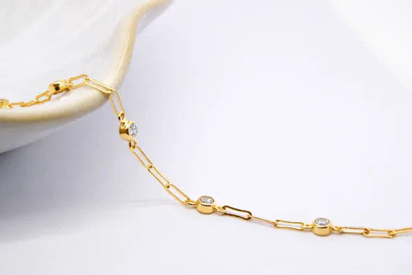 Dainty 14K Gold Filled Paperclip Chain with Charms