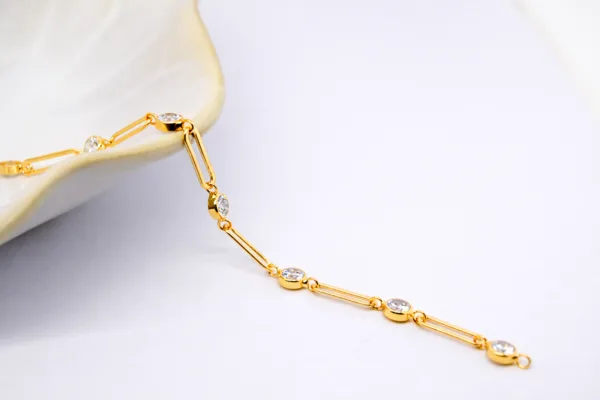 14K Gold Filled Paperclip Chain with Charms