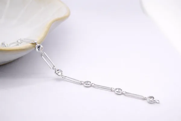 Sterling Silver Paperclip Chain with Charms